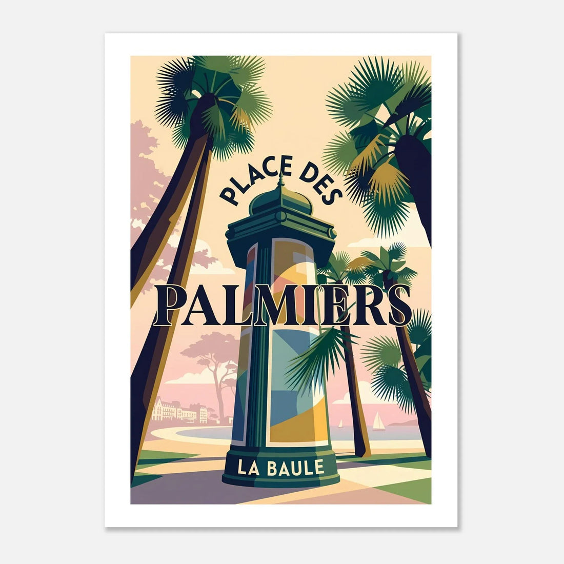 Nouvelle affiche sur la Baule et sa place des Palmiers